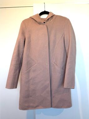 Kenneth Cole Blush Hooded Wool Coat